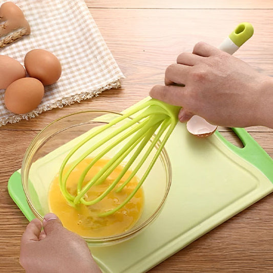 melange avec fouet plat vert