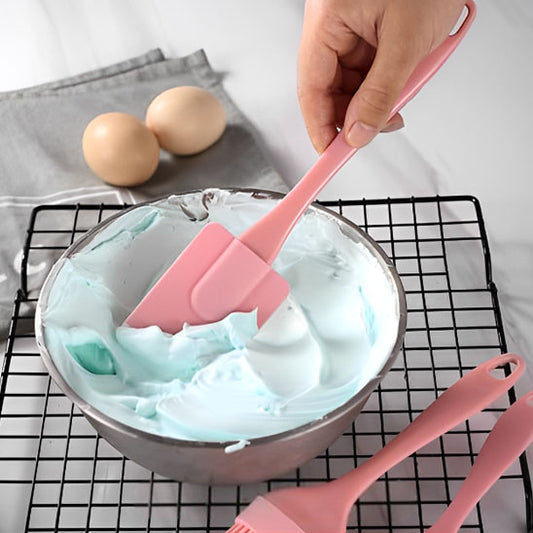 melange preparation avec spatule rose