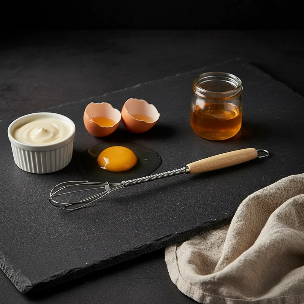 Mini fouet sur ardoise noir