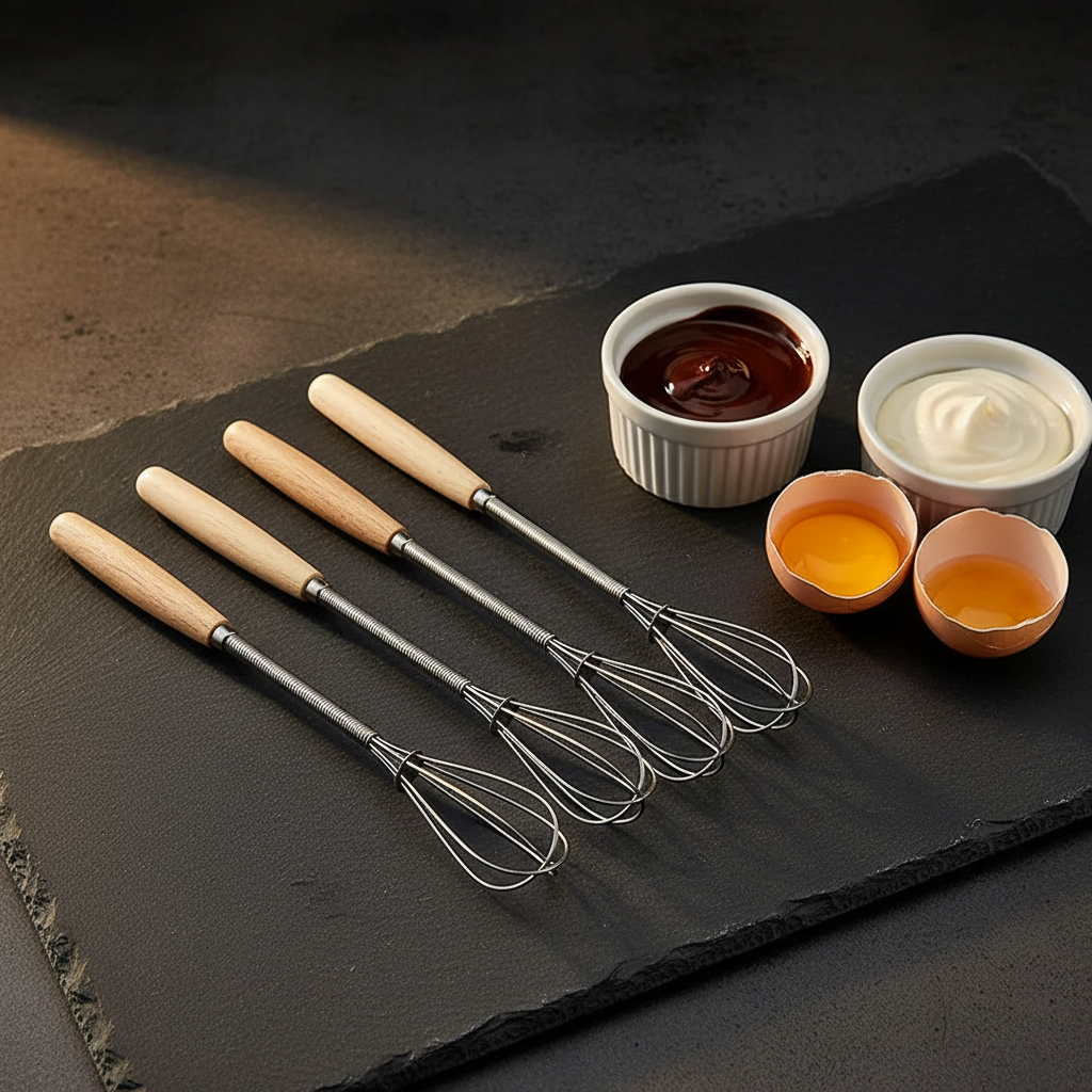 Set 3 Mini fouet sur ardoise avec ingrédients 