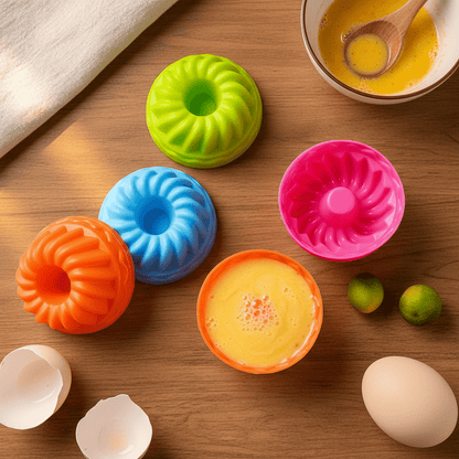 Mini Moule à Kouglof - 12 Moules Bundt Silicone Individuels | RondéLice™ - Mon Rayon Pâtisserie