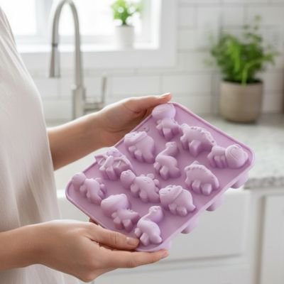 Moule 3D silicone - 12 Dinosaures | DinoCréatif™ - Mon Rayon Pâtisserie