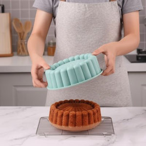 Moule pour charlotte en silicone 20cm bleu pastel 