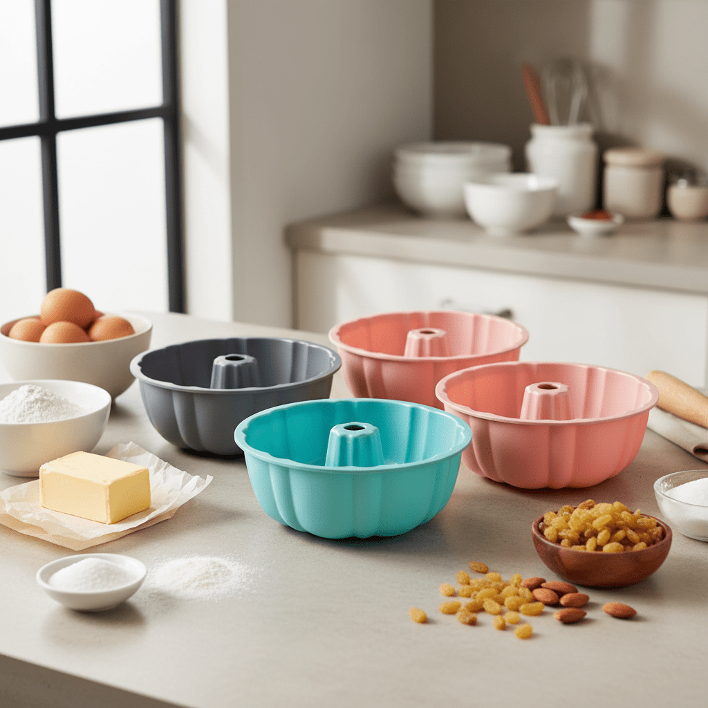 Moule à Kouglof - Lot 4 Moules Bundt Silicone 25 cm | QuatroKouglof™ - Mon Rayon Pâtisserie