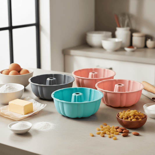 Moule à Kouglof - Lot 4 Moules Bundt Silicone 25 cm | QuatroKouglof™ - Mon Rayon Pâtisserie