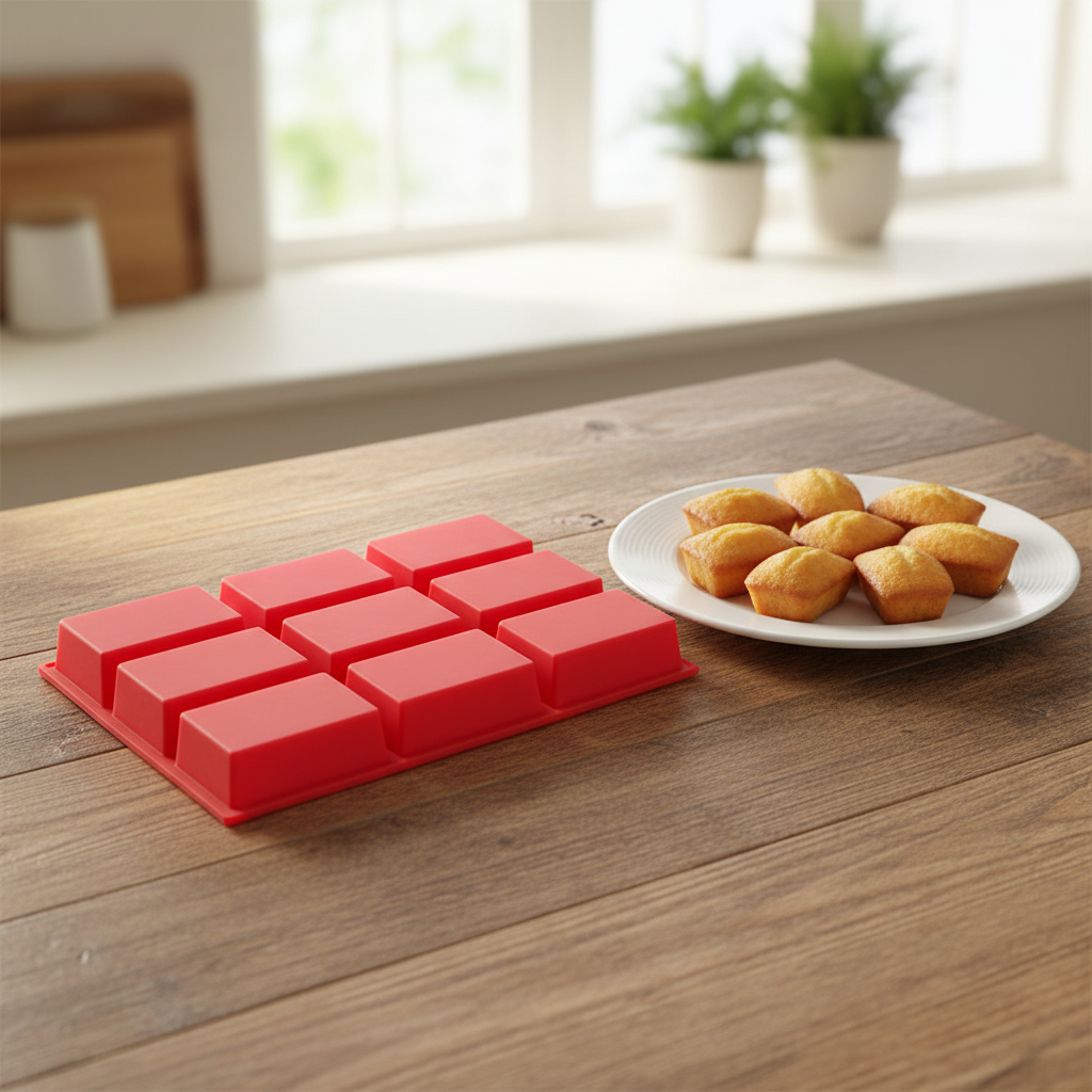 Moule silicone pour gateau et gâteau dans assiette 