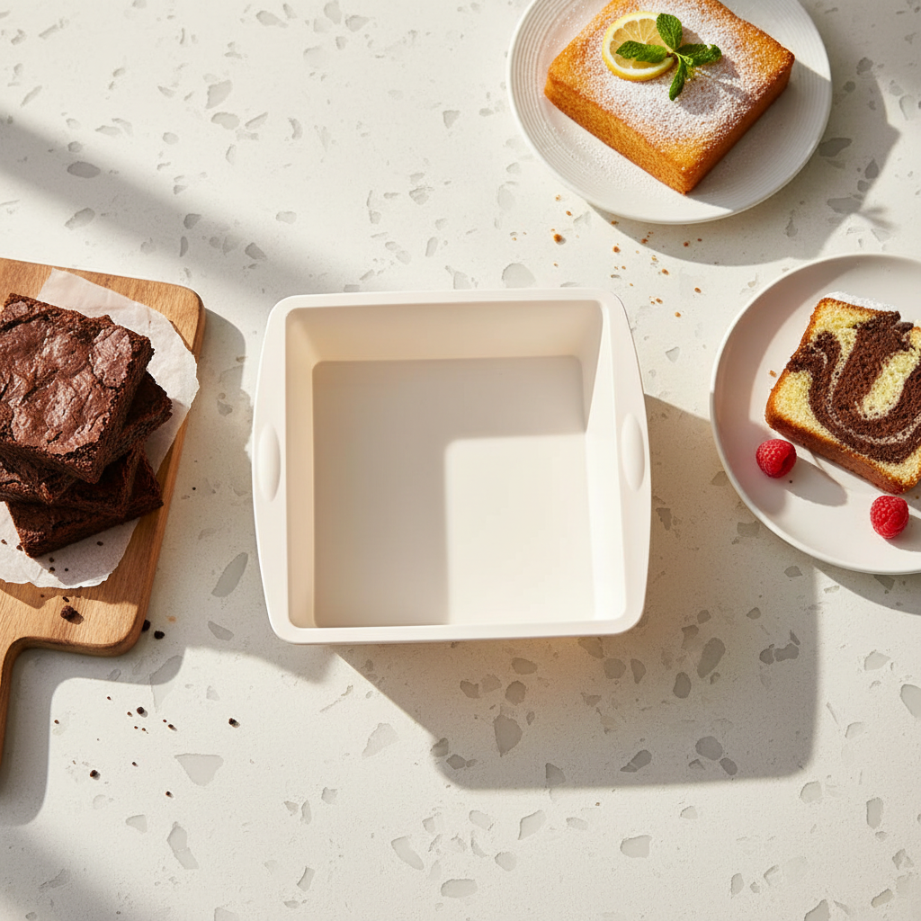 Moule en Silicone Carré entouré  brownies cake marbré gâteau yaourt