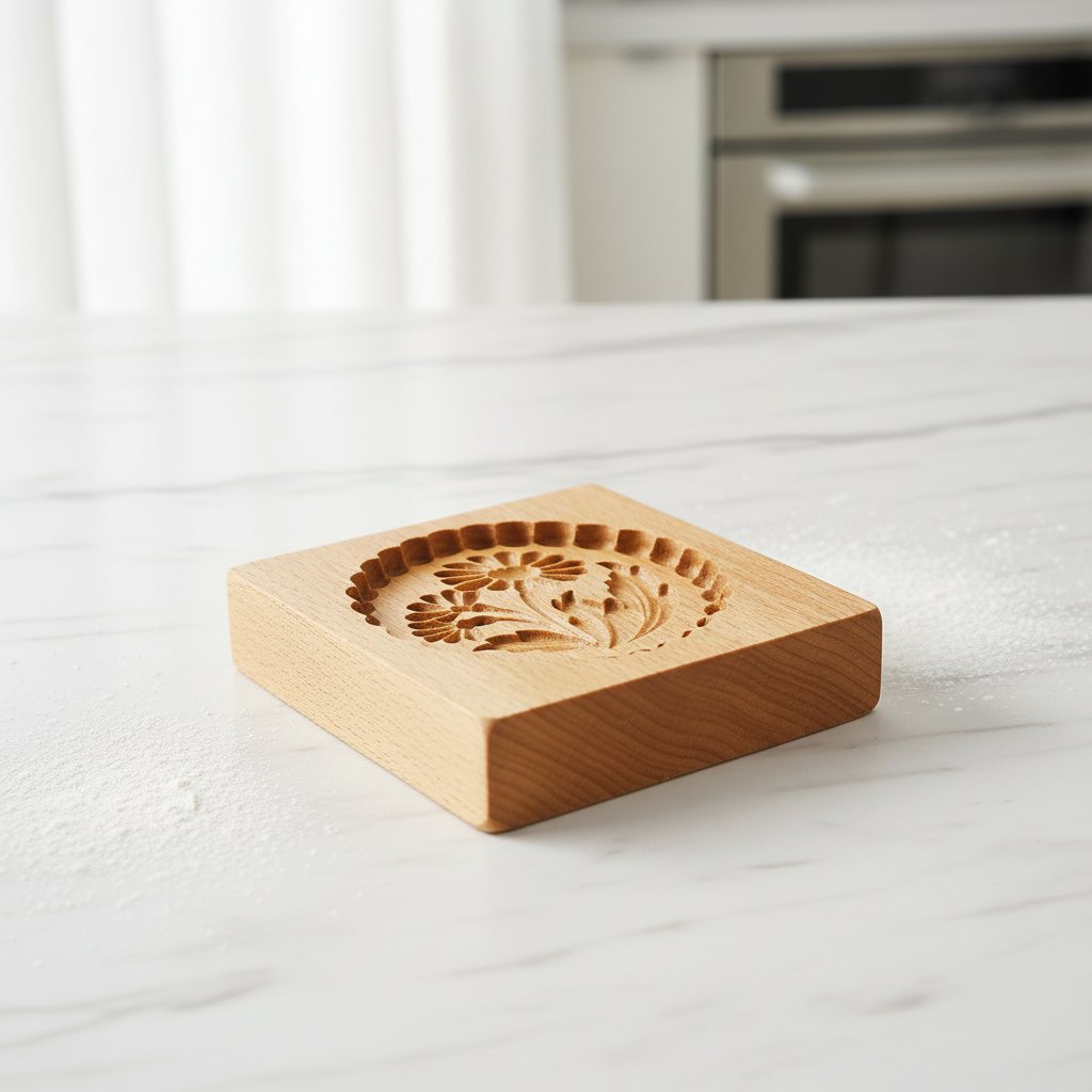 Emporte pièce fleur sur table cuisine en marbre