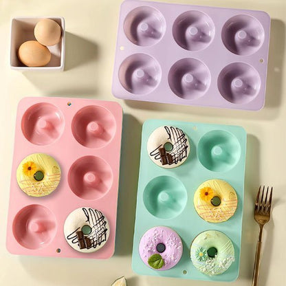 Moule Donuts - 6 Cavités Pastel | Donutella™ - Mon Rayon Pâtisserie