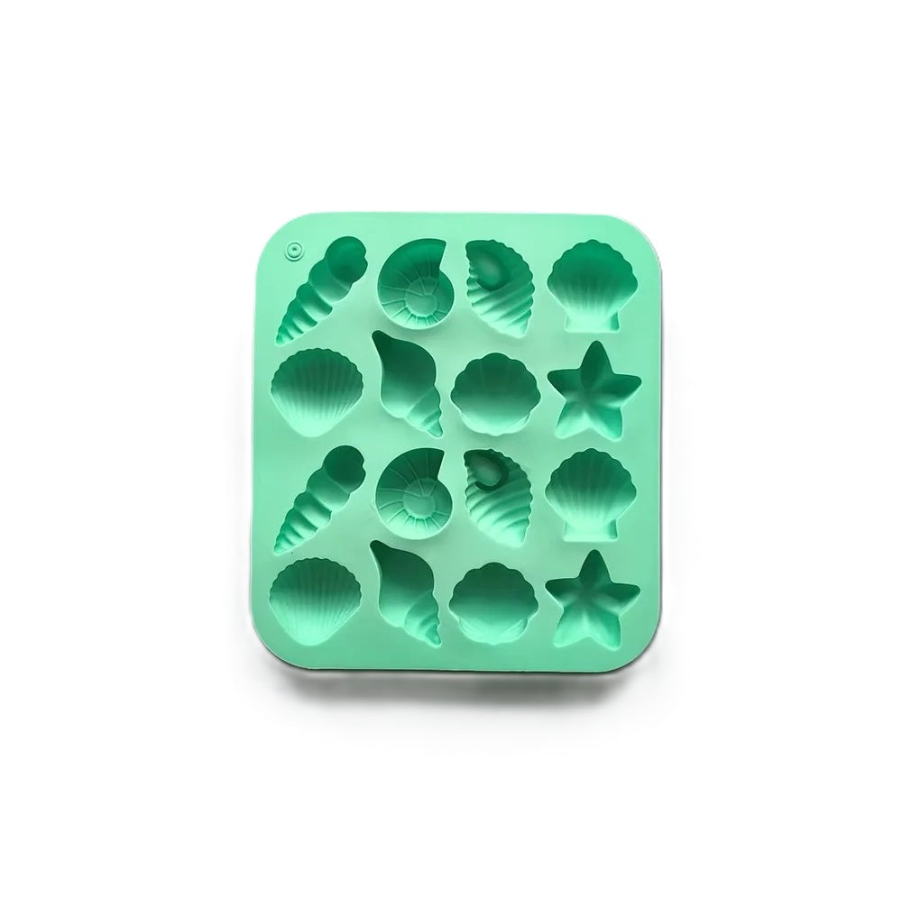 moule chocolat silicone vert menthe formes marines coquillage étoile mer