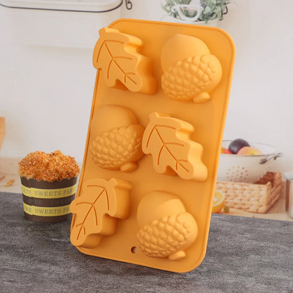 moule en silicone pour gateau forme gland fleuille