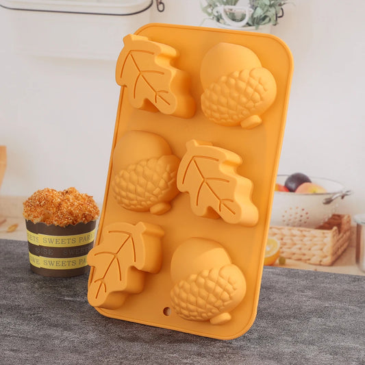 moule en silicone pour gateau forme gland fleuille