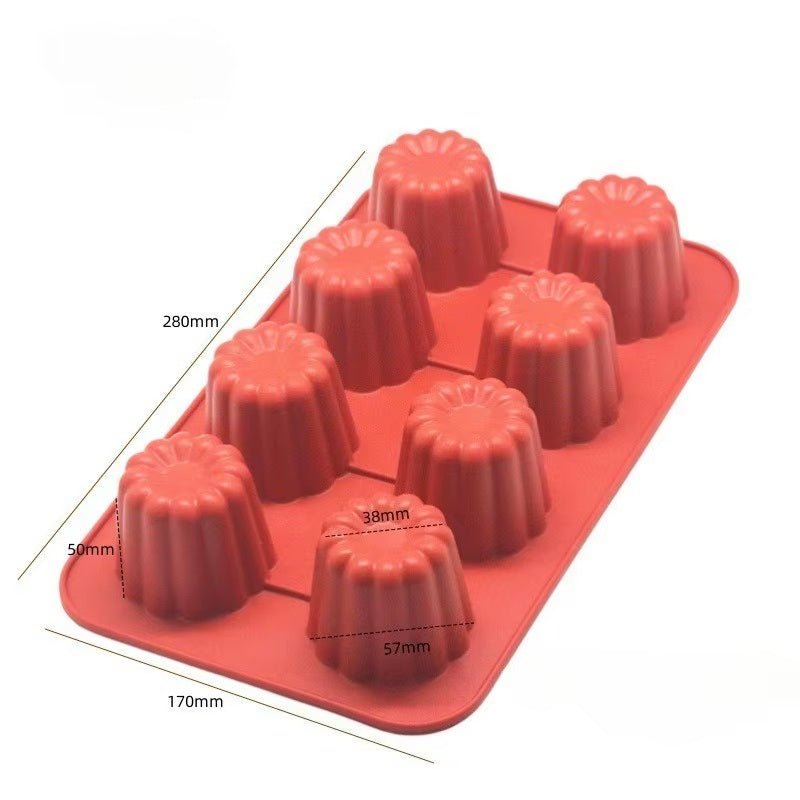 Moule en silicone rectangulaire - Cannelés 8/18 Cavités | Cannelé & Co™ - Mon Rayon Pâtisserie