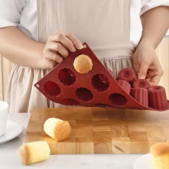 Moule en silicone rectangulaire - Cannelés 8/18 Cavités | Cannelé & Co™ - Mon Rayon Pâtisserie
