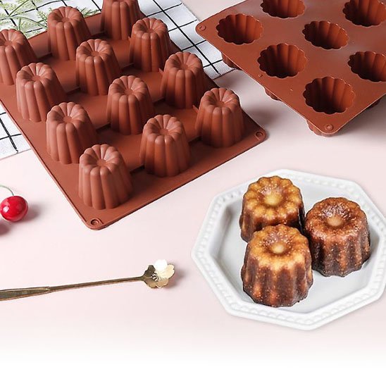 Moule en silicone rectangulaire - Cannelés 8/18 Cavités | Cannelé & Co™ - Mon Rayon Pâtisserie