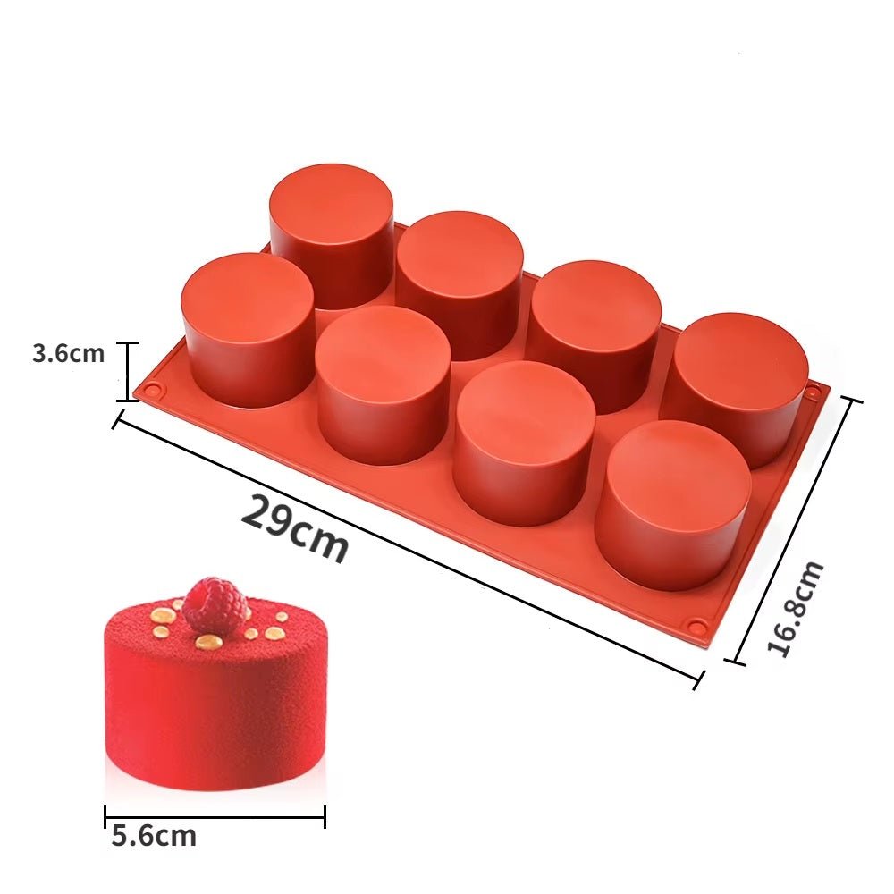 Moule en silicone rond - 8/12 Cavités Mini - Gâteaux | RondPro™ - Mon Rayon Pâtisserie