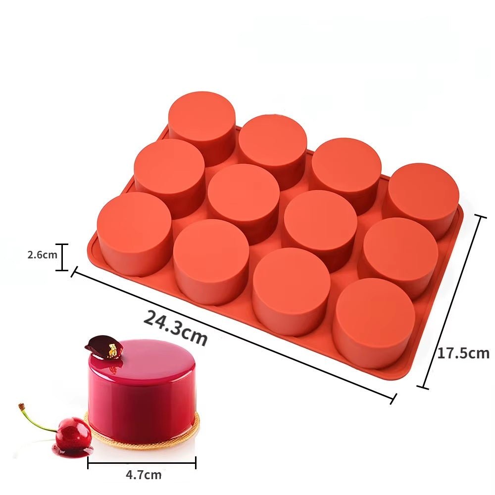Moule en silicone rond - 8/12 Cavités Mini - Gâteaux | RondPro™ - Mon Rayon Pâtisserie