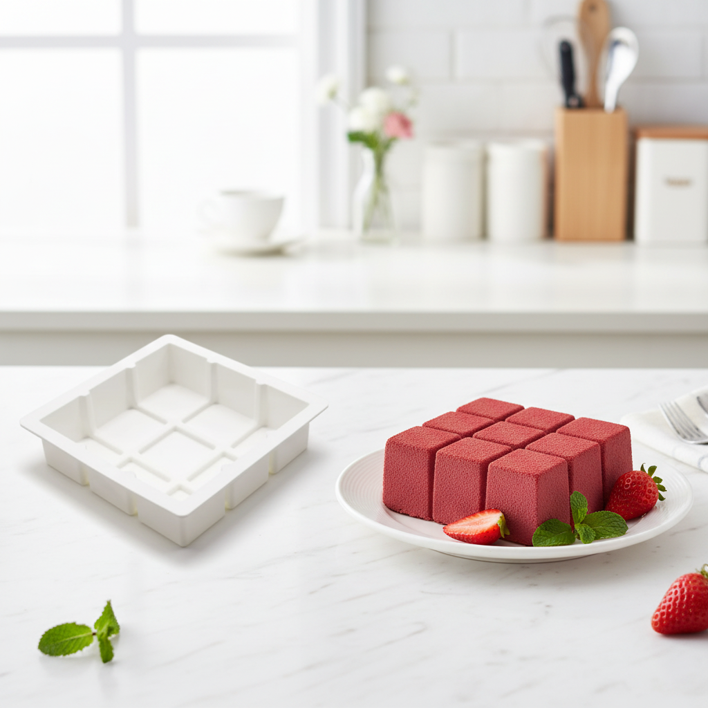 Moule Silicone Entremet dans cuisine moderne 