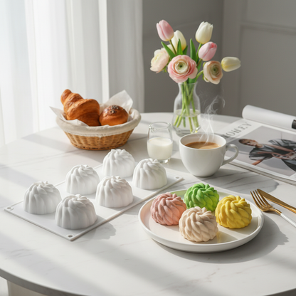 Moule à entremets 6 cavités brunch mini-desserts colorés