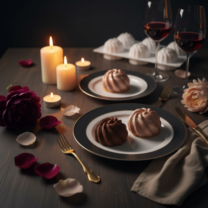 Moule à entremets spirale romantique bougies dessert élégant chocolat
