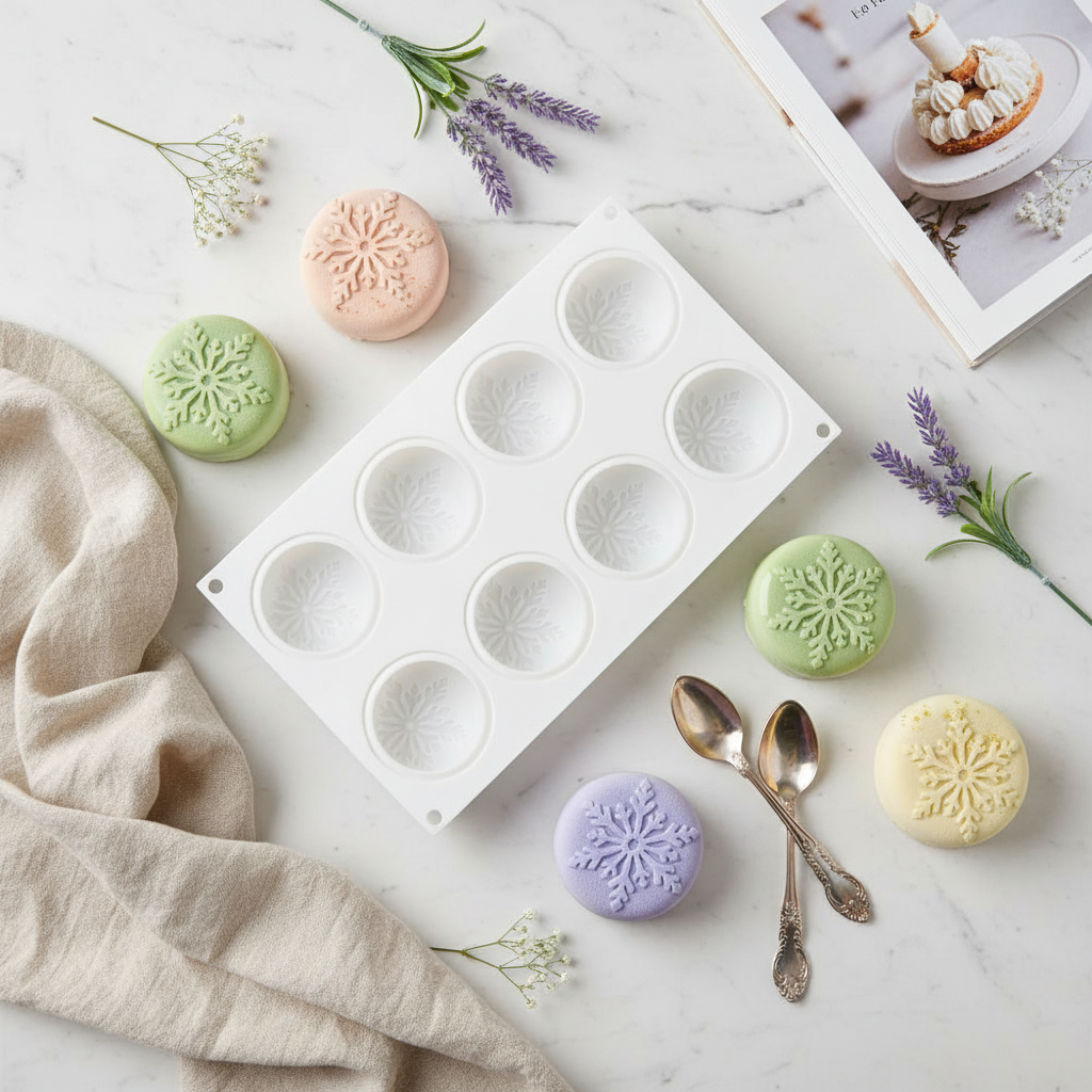 Moule entremets flocon - flat-lay lifestyle