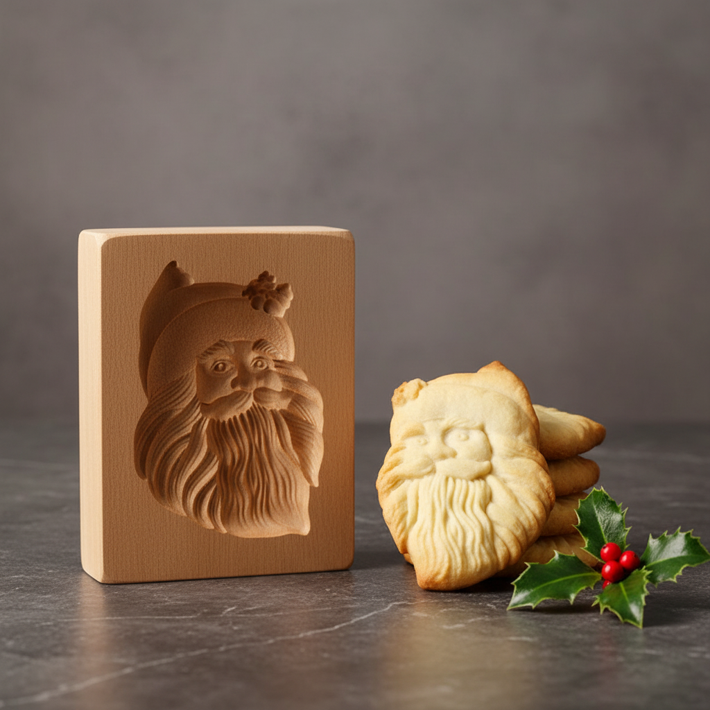 Emporte piece biscuits noel HOLZE™ avec pile de biscuits 