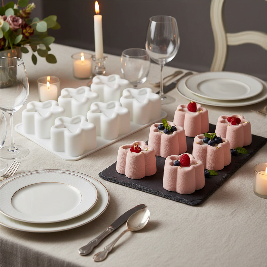 Moule a bento cake et résultat sur table décoré