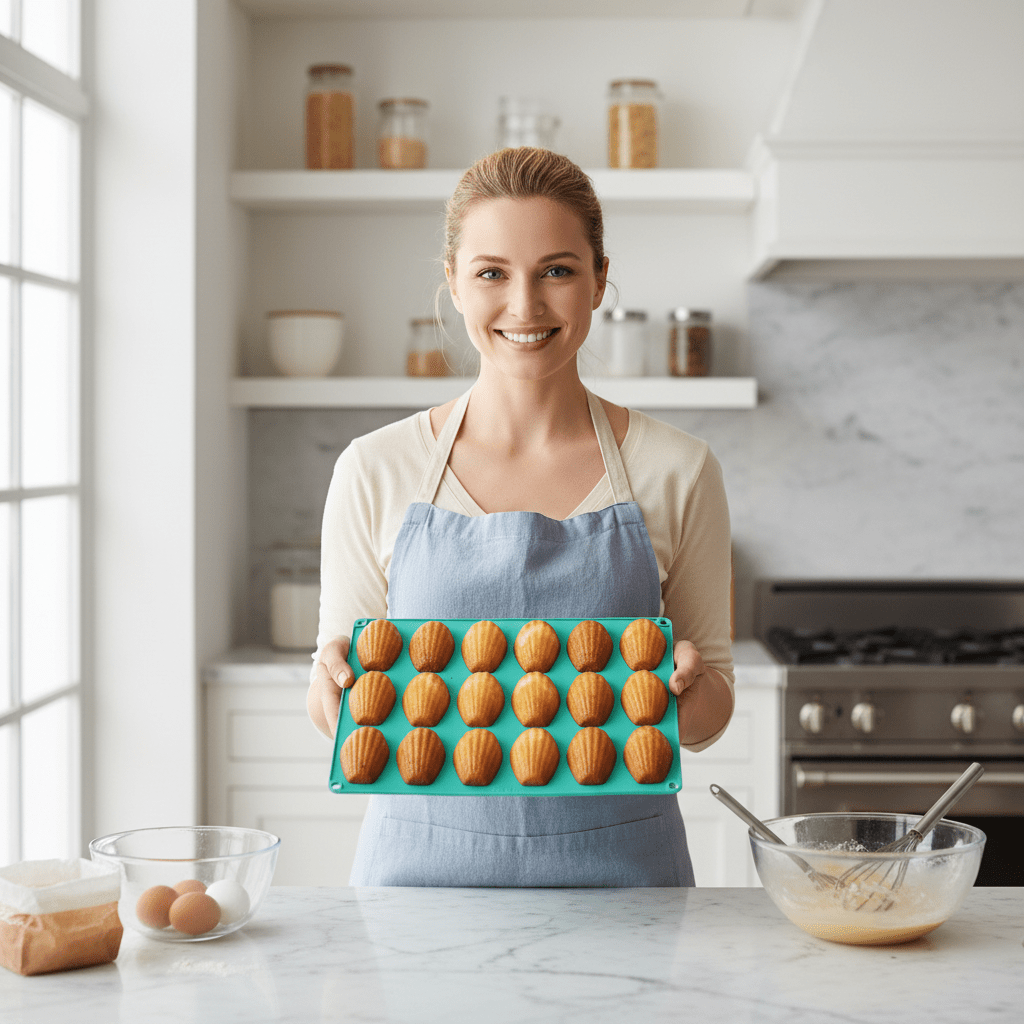 Moule madeleines silicone - 18 Cavités Premium | Madeluxe™ - Mon Rayon Pâtisserie