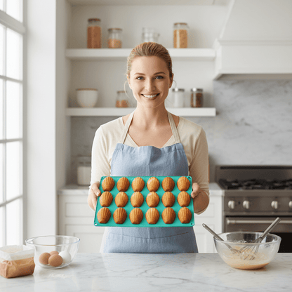 Moule madeleines silicone - 18 Cavités Premium | Madeluxe™ - Mon Rayon Pâtisserie