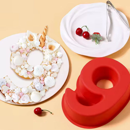 moule number cake forme neuf couleur rouge