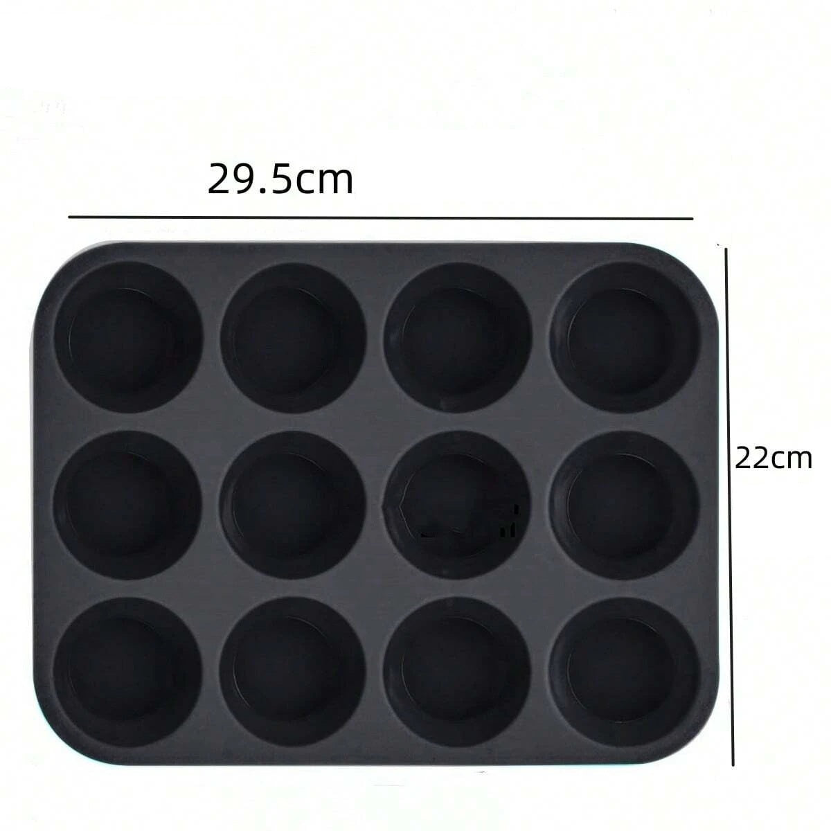 Moule pour cupcake noir 12 cavités dimensions 