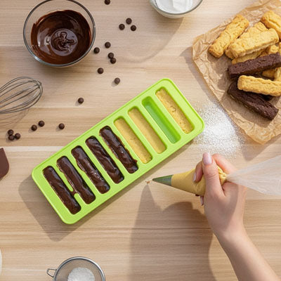 Moule silicone rectangle vert pour pâtisserie professionnelle