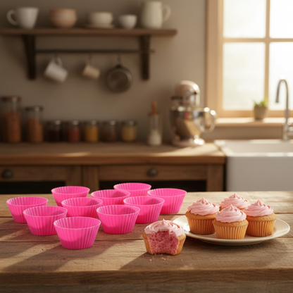 Moule cupcake silicone dans cuisine  