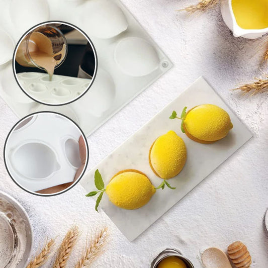 moule silicone forme citron sur table