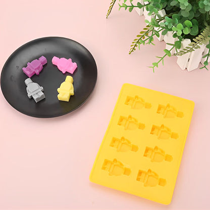 moule silicone forme robot brique