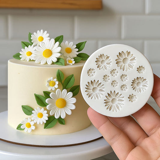 moule silicone marguerite avec gateau decorer