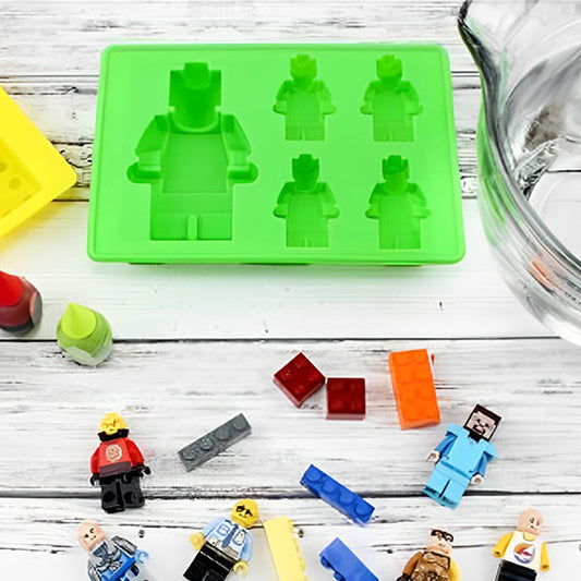 moule silicone robot couleur vert