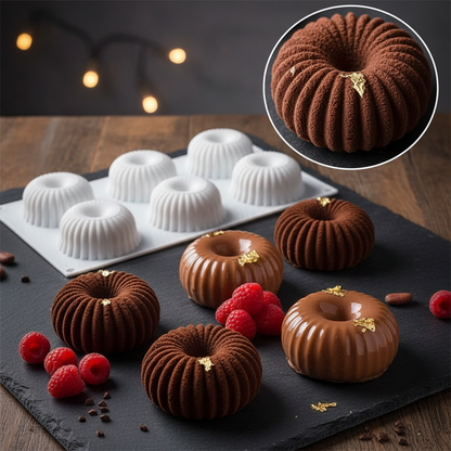 Moules a entremet et entremet chocolat sur ardoise 