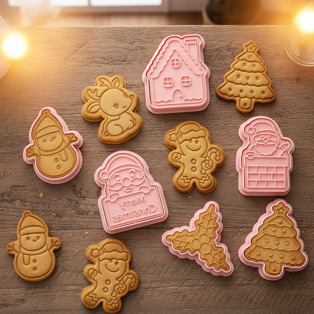 emporte pièce noel FETECREA™ avec biscuits embossés