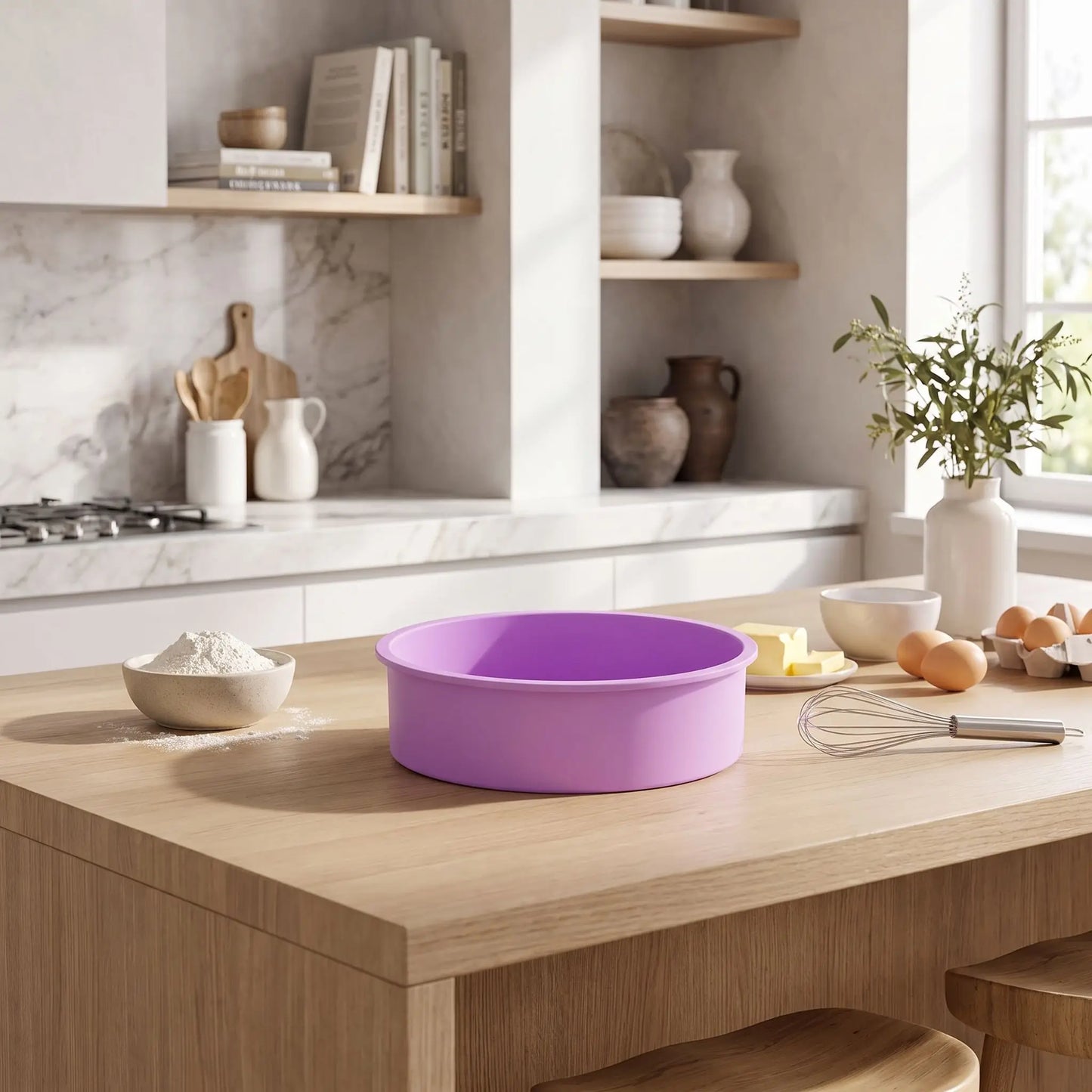 moules silicone ronds sur table bois