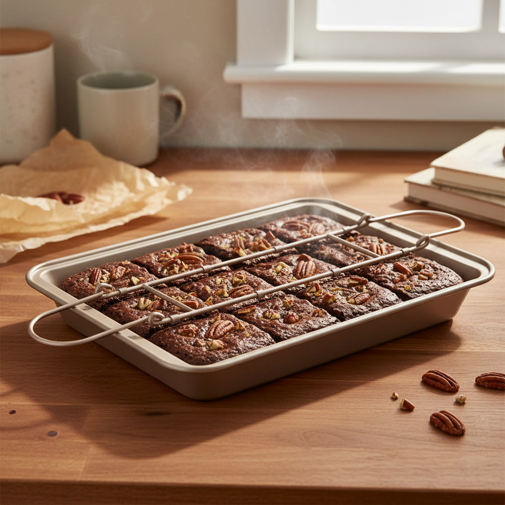 Moule gateau rectangulaire sur table bois