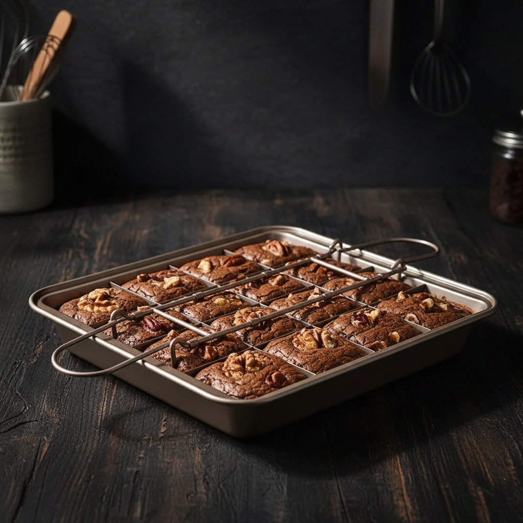 Moule gateau rectangulaire sur table bois