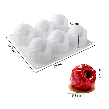 Moule Trompe l'Œil - 6 Framboises 3D | IllusionMold™