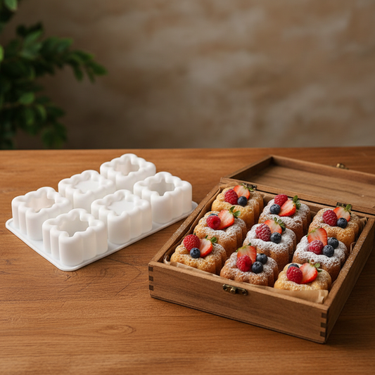 Moule pour bento cake et bento cake dans boite cadeau 