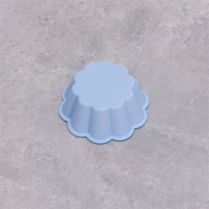petit moule a muffin couleur bleu