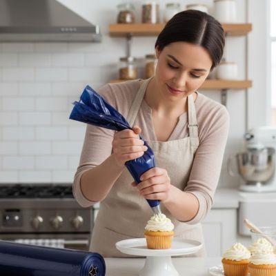 Poche douille patisserie professionnelle plastique bleu lavable