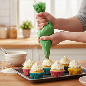 Décoration muffin avec Poche à douille professionnelle réutilisable 