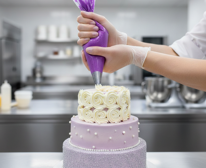 Décoration cake avec Poche Douille Professionnelle violet
