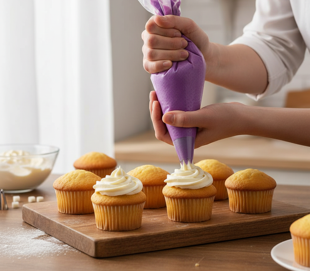 Décoration muffins avec Poche Douille Professionnelle S
