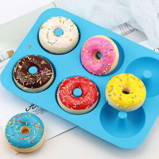 Moule à donuts 6 cavités antiadhésif pour pâtisserie maison